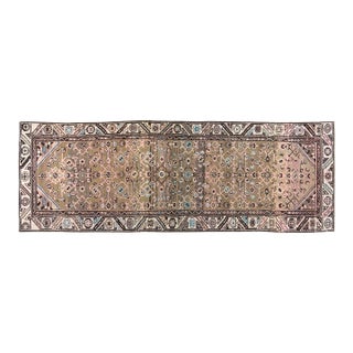 Vintage Turkish Hand Knotted Wool Rug, 3'2''x9'5'' For Sale