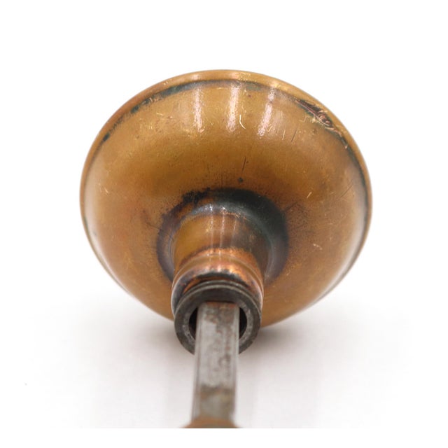 Pair of Antique Beaded 2.25 In. Passage Door Knobs For Sale - Image 6 of 6