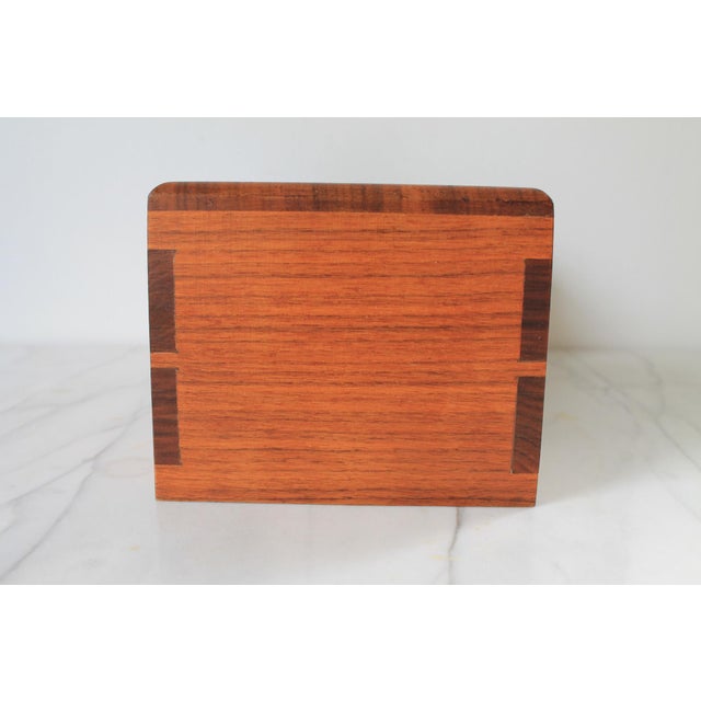 Vintage Handmade Wood Tissue Box Cover For Sale - Image 9 of 10