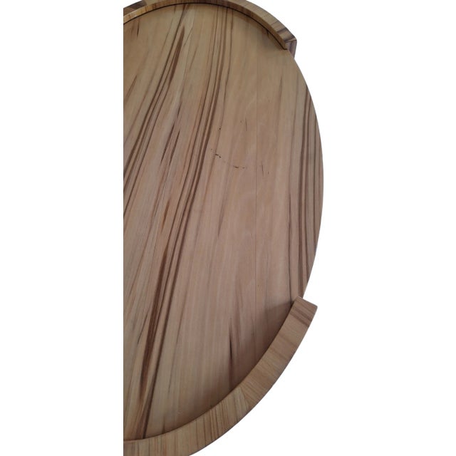 Early 21st Century Estate Hard Maple Clear Lacquered Side Table For Sale - Image 5 of 10