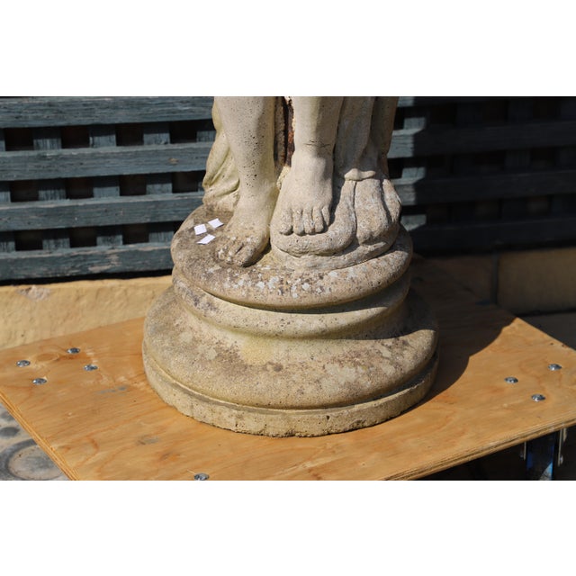 Gustavian (Swedish) Stone Garden Statue, 1900s For Sale - Image 3 of 7