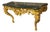 18c Style French Giltwood Rococo Console Table With Marble Top For Sale