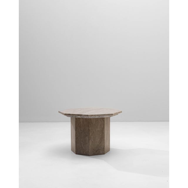 1970s Italian Postmodern Octagonal Marble Pedestal Table For Sale - Image 18 of 18
