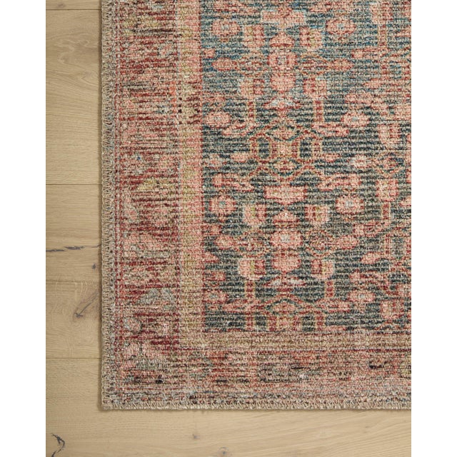 2020s Angela Rose x Loloi Aubrey Rug Blue / Terracotta 7'-6" x 9'-6" Area Rug For Sale - Image 5 of 8
