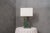 Metal Italian Indian Green Marble and Brass Table Lamp, 2000s For Sale - Image 7 of 12