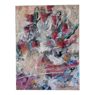 "Tulips Vanished” Contemporary Expressionist Acrylic on Canvas Painting For Sale