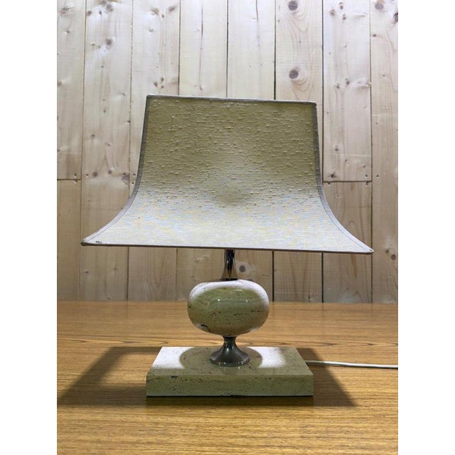 Table Lamp in Travertine For Sale - Image 4 of 7
