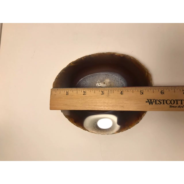 Mid-Century Brown Agate Onyx Ashtray Jewelry or Trinket Dish For Sale - Image 4 of 8