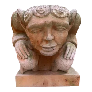 Cantera Stone Gargoyle Sculpture From Guanajuato, Mexico