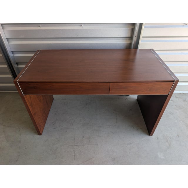 1960s Mid Century Modern Walnut Writing Desk by Glenn of California, C1960s For Sale - Image 5 of 16