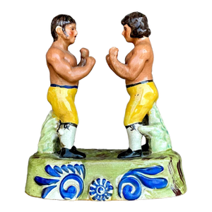 Vintage Boho Staffordshire Boxing Figurine