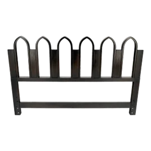 Harvey Prober Ebonized Solid Mahogany Lacquered Queen Size Headboard Bed