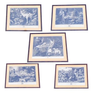 After F Snyders, Markets, Engravings, Set of 5 For Sale