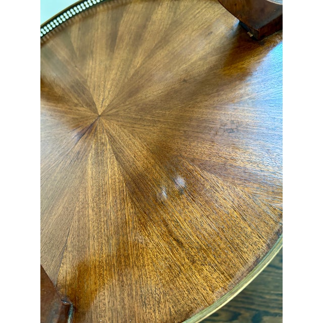 Brown Mid 20th Century French Louis XVI Style Bouillotte Table For Sale - Image 8 of 11