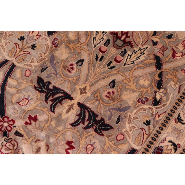 Shabby Chic Shabby Chic 1990's Pak-Persian Green/Red Wool Rug - 9'2'' X 12'3'' For Sale - Image 3 of 9