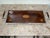 Mahogany and inlaid fruitwood galleried butlers tray with silver plated bun feet and swan neck handles