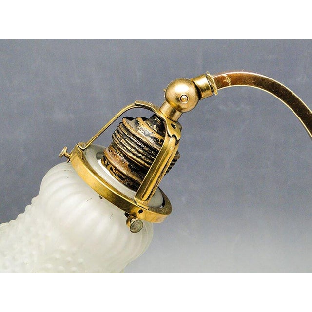 Black 20th Century Art Nouveau Glass and Metal Bedside Lamp, Austria, 1890s For Sale - Image 8 of 10