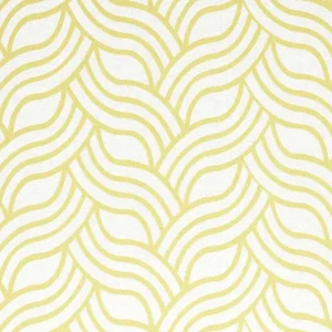 Schumacher Sangomar Applique Fabric in Citron