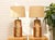 Mid-Century Modern Vintage Walnut & Cork Architectural Table Lamp - Pair For Sale - Image 3 of 8