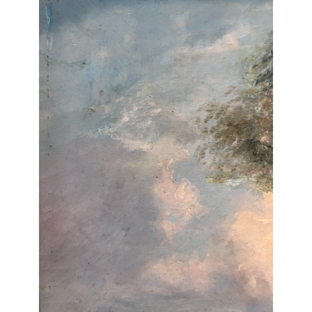 Antique 19 Century Pastoral Genre Original Oil Canvas Painting European School For Sale - Image 10 of 12