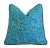 Mid-Century Modern Turquoise, Green, Blue and Gold Mosaic Tile Feather/Down Pillow 18" Square For Sale - Image 3 of 7