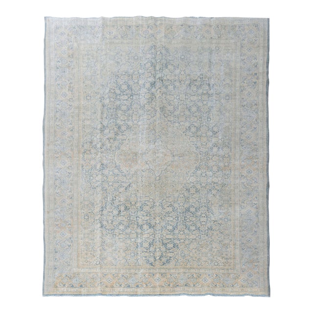 Vintage Circa 1940 Lightly Distressed Tabriz Rug 7'7 X 10'8 For Sale