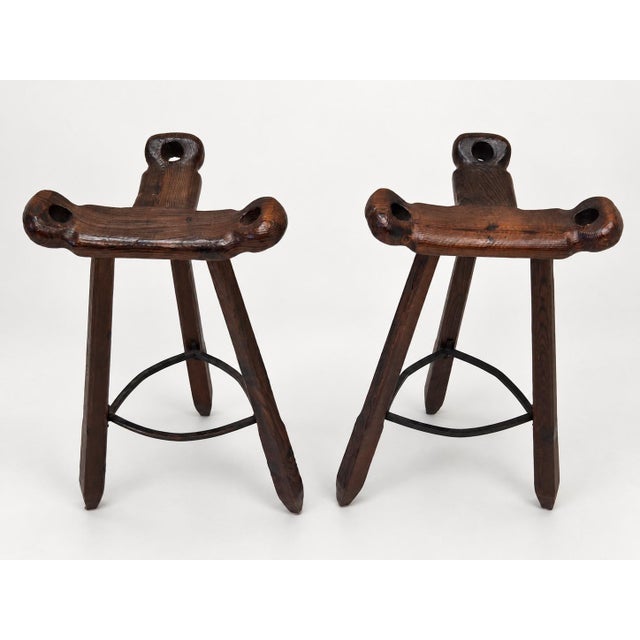 Vintage Brutalist Marbella Stool attributed to Sergio Rodrigues, 1970s For Sale - Image 9 of 15