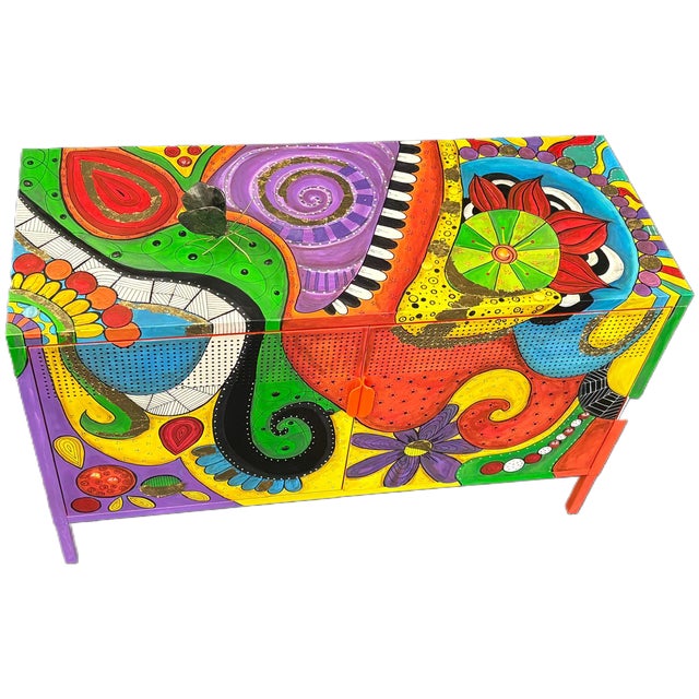 Orange The Technicolor Dream Sideboard For Sale - Image 8 of 11