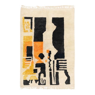 Premium Hand-Knotted Moroccan Wool Rug | 10'11" X 7'5" | One of a Kind For Sale