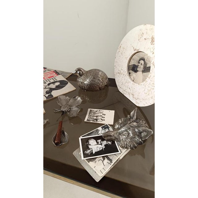 Mid-Century Modern Mid-Century Silver-Plated Quail-Shaped Box in the style of Mauro Manetti, 1970s For Sale - Image 3 of 18