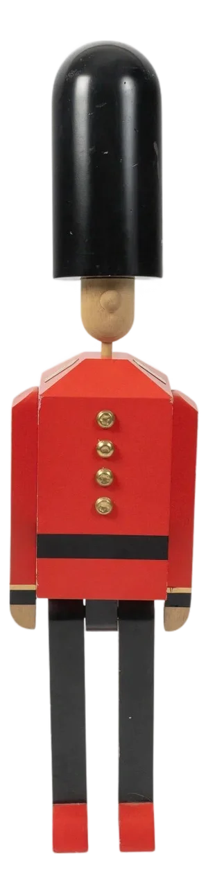 Painted Wood Sculpture of English Royal Guardsman, 20th Century