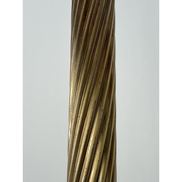 Vintage Brass Coat Rack with Shield Hooks and Twisted Column, 1960s For Sale - Image 13 of 18