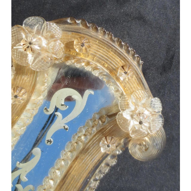 Gold Venetian Mirror Mandolin Form Circa 1950s' For Sale - Image 8 of 11