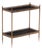 French Leather and Brass Two-Tier Table in the Manner of Maison Jansen, C. 1950 For Sale