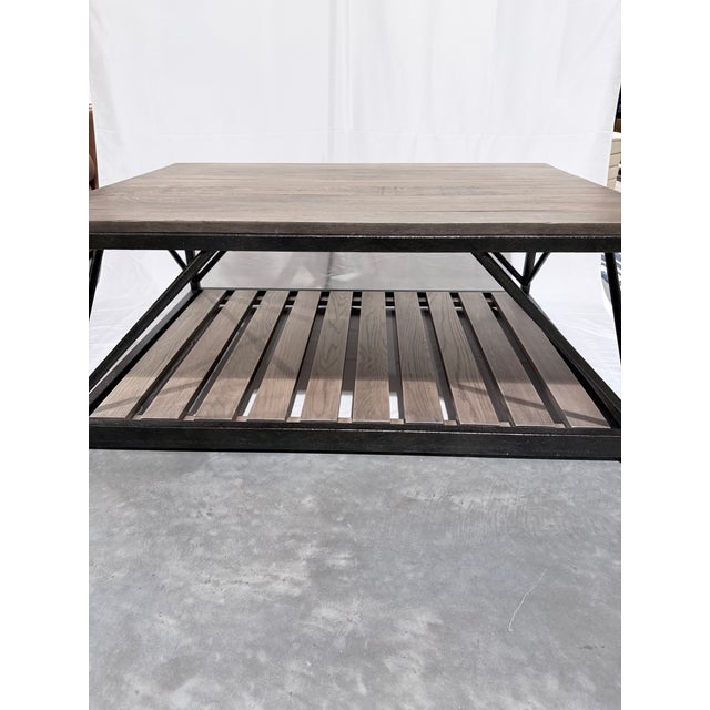 Ethan Allen Ethan Allen Beam Industrial Modern Coffee Table For Sale - Image 4 of 8