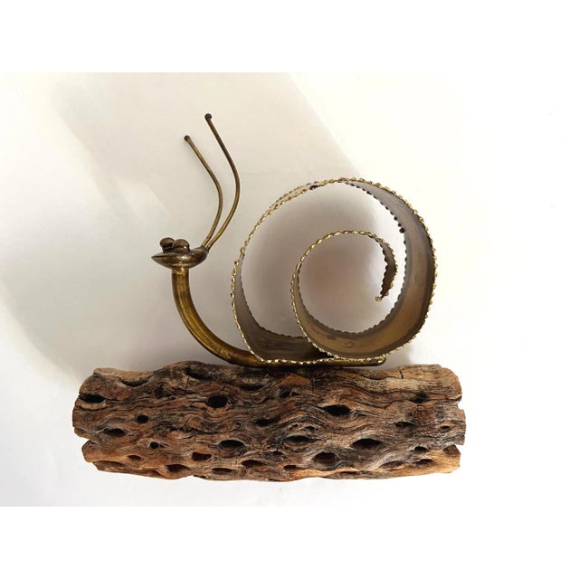 1970s Torch Cut Snail Sculpture For Sale - Image 6 of 18