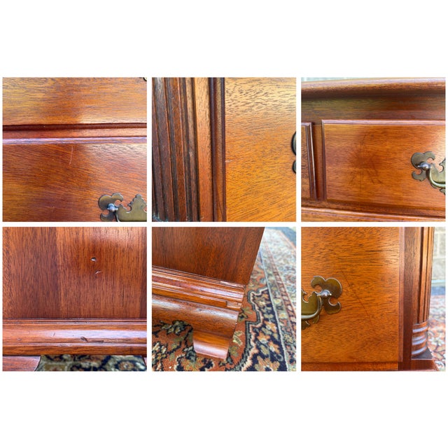 Mid 20th Century Kling Furniture Chippendale Solid Mahogany 6 Drawer Highboy Dresser For Sale - Image 18 of 18
