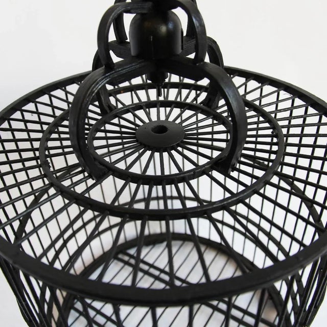 Industrial Woven Bamboo Birdcage For Sale - Image 3 of 3