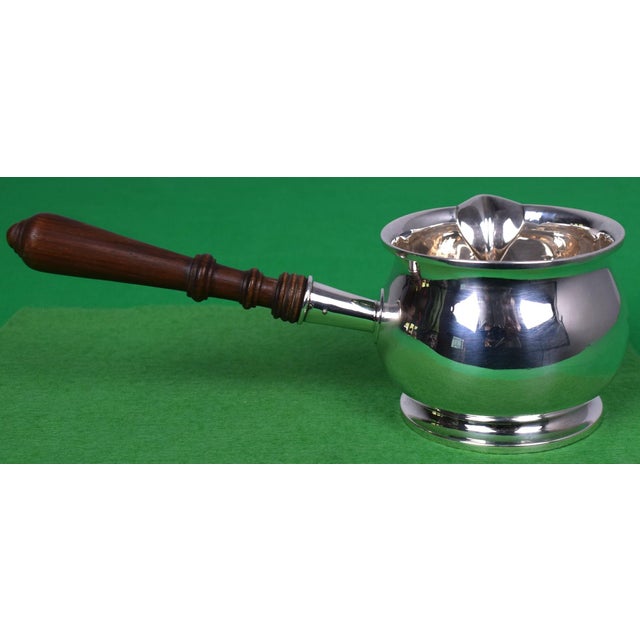 Sz: 8 1/2"L x 2 3/4"H This elegant vintage brandy warmer was made by Richard Dimes Co., a respected American silversmith....