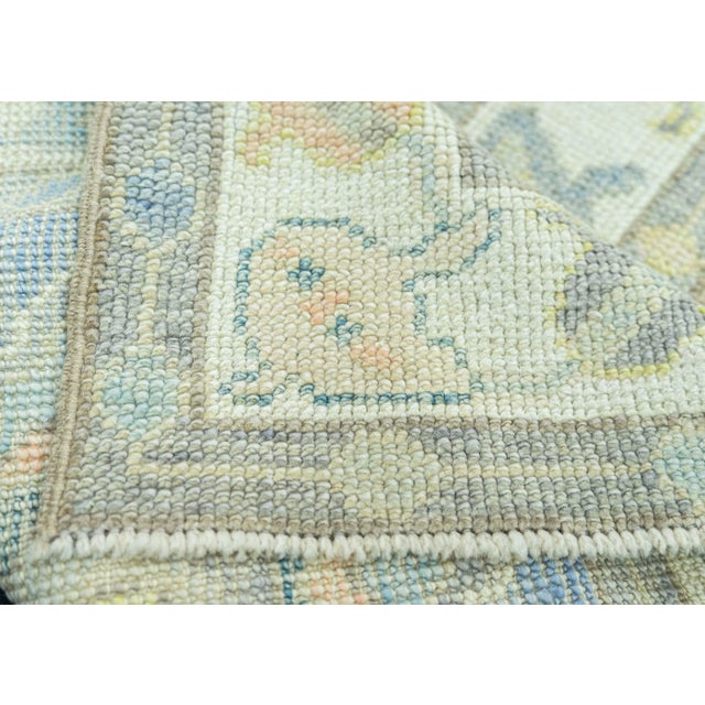 Blue Turkish Oushak Rug 2'6" x 4'10" #19500 For Sale - Image 8 of 8
