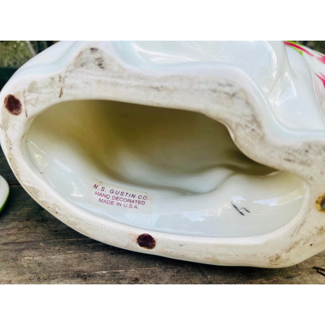 Late 20th-Century N.S. Gustin Hand Painted Set - Cat, Mouse Shaker, Candlesticks California Pottery For Sale - Image 10 of 12