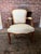 Pair Louis XV Style Elmwood Armchairs. Frame is around 19th century, well carved Upholstery is not original,, useable as...