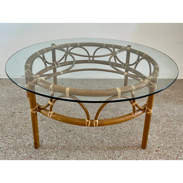 Boho Chic Bamboo Round Coffee Table Chairish
