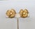 Metal Vintage 1980s Signed Les Bernard Goldtone Faux-Pearl Flower Clip Earrings-2 Pieces For Sale - Image 7 of 8