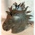 Vintage Brutalist Torch Cut Copper Horse Head For Sale - Image 9 of 10
