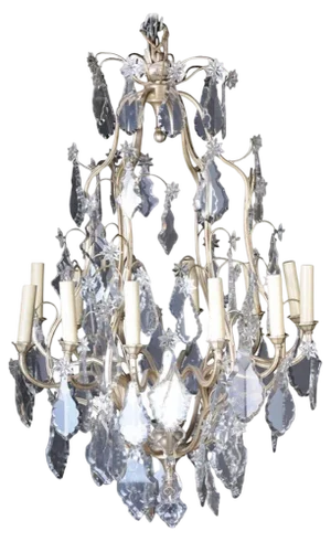 20th Century Baroque Crystal Chandelier, 1920