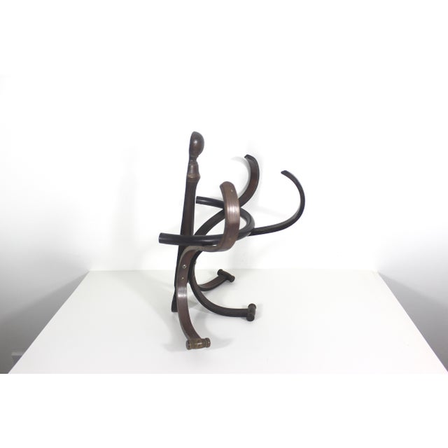 Thonet Vintage Thonet Style Wall Mounted Bent Wood Hat or Coat Hooks For Sale - Image 4 of 11