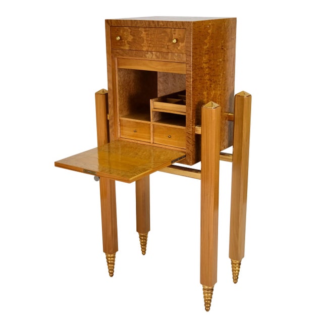 French Art Deco Style Secretaire, 1980s For Sale - Image 4 of 9