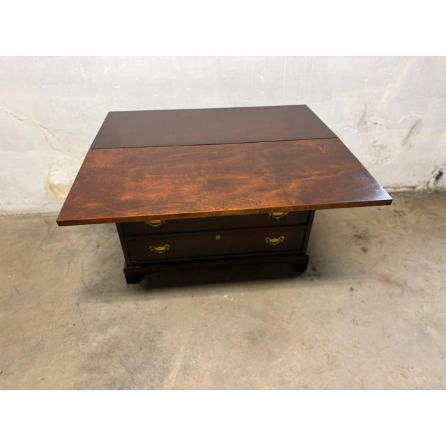 Vintage Chippendale Style Fold Top Bachelors Chest Buffet For Sale - Image 12 of 17