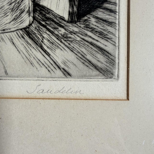 1950s Börje Sandelin, Woman in the Doorway, 1950s, Etching, Framed For Sale - Image 5 of 8